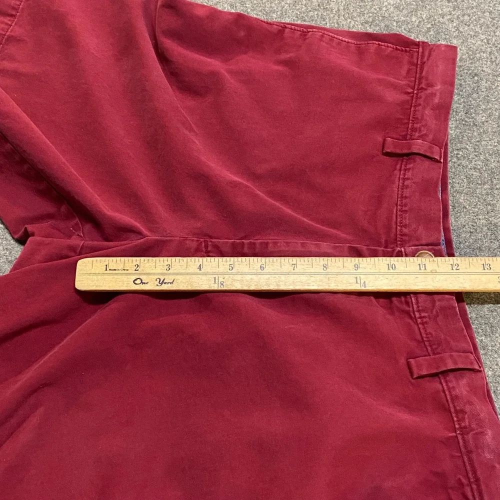Banana Republic Aiden Short Men 36 Burgundy Red Slim Fit Chino Cotton 10